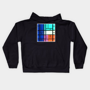 Inverted Rainbow Geometric Abstract Painting Kids Hoodie